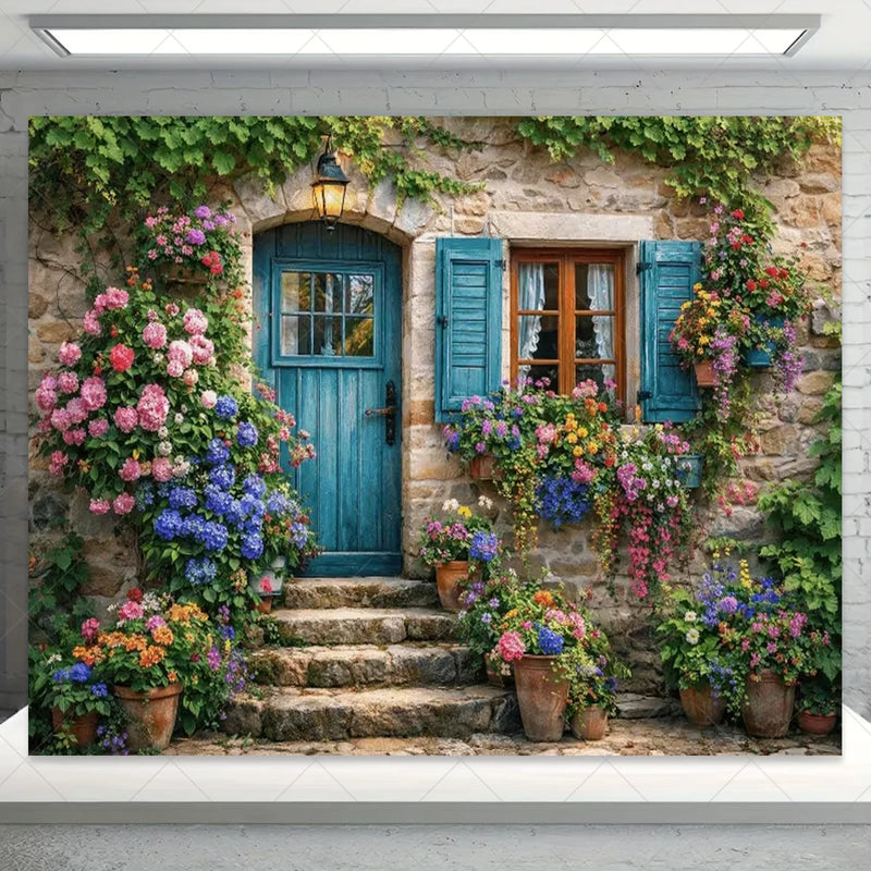 Garden Flower Windows Backdrops Indoor Floral Window Adult Birthday Party Decor Background Photography Studio Supplies Banner