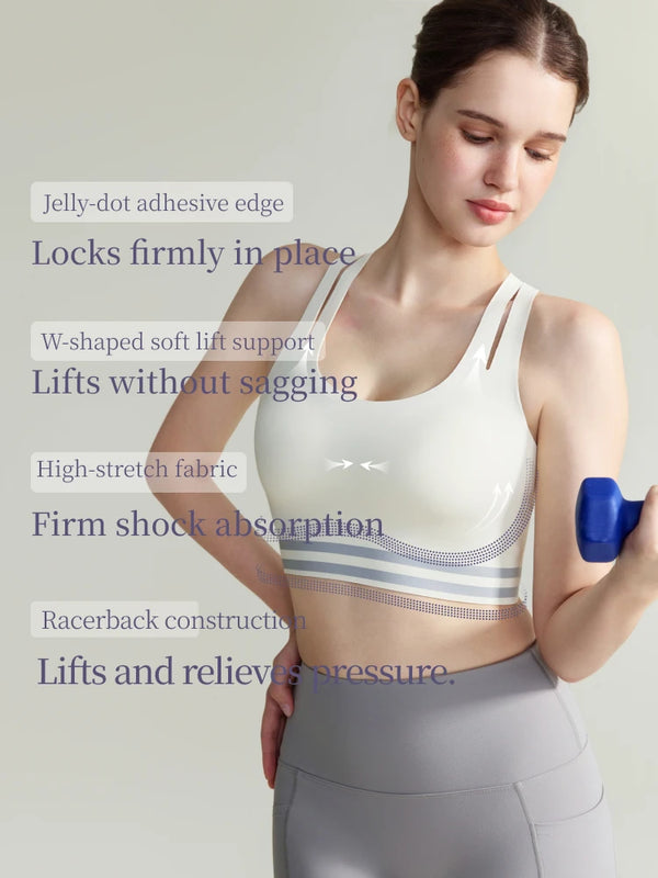 SUJIIN Sports Bra for Women 2026 Summer Racerback Shockproof Supportive Running Yoga Workout Gym Jump Rope Bras Woman XM072