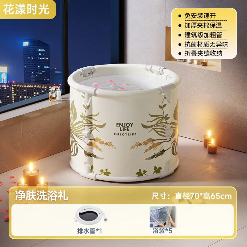 Spa Clearance Bath Tub Free Standing Lazy Soaking Portable Bath Tub Adults Hot Above Ground Badewanne Klappbar Spa Supplies