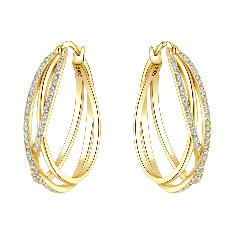 Orstarry S925 Sterling Silver 18k Gold Modern Square Earrings Hoop Earrings For Women Jewelry Original Trendy Anniversary Gifts
