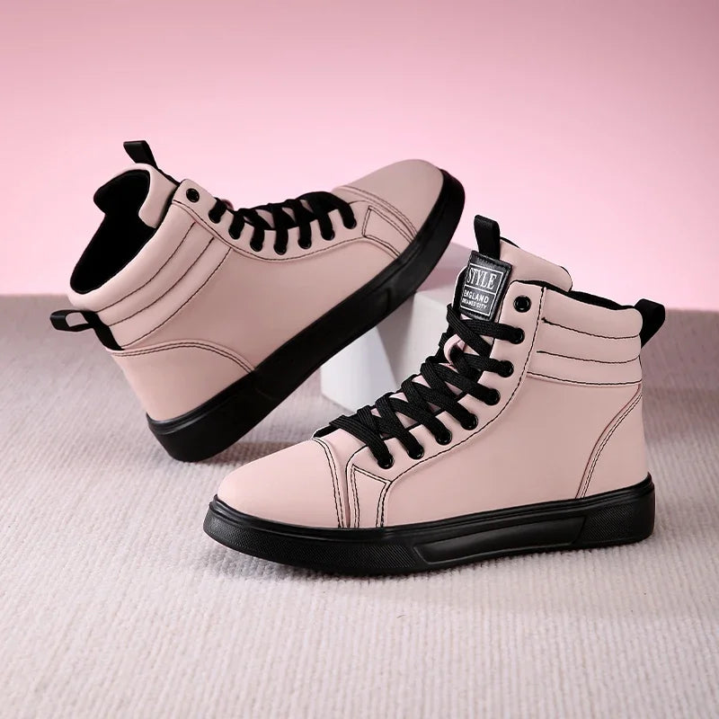 Men's Sneakers High Top Canvas Shoes New Trendy Waterproof Lightweight Casual Sports Shoes for Men Student Street Shoe