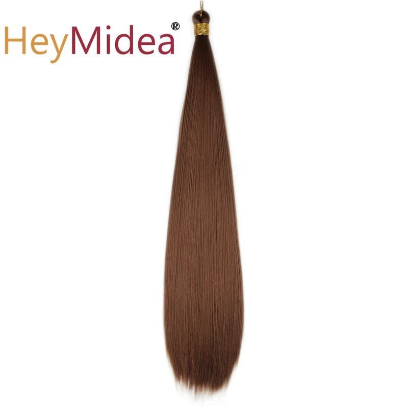 22-28Inch Straight Pony Hair Bundles Crochet Braids Hair Silky Colorful Synthetic Braiding Hair Ombre Synthetic Hair For Women
