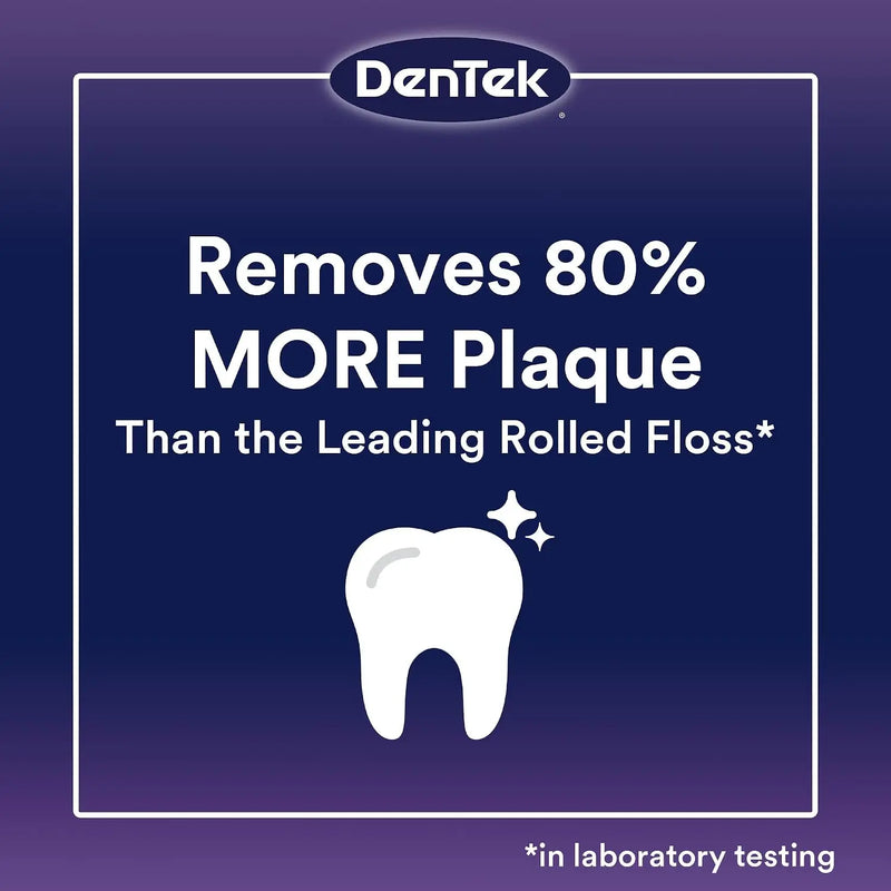 DenTek Plaque Control Floss Picks, X-Shaped Cross Flosser Dental Flossers, Easy Reach Teeth Cleaning, Plaque Removal, Oral Care, 75 Count (Pack of 1)