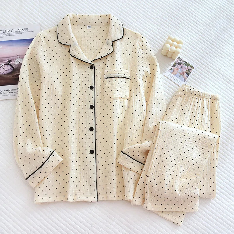 New Large Size Pajamas Women Cotton Crepe Home Service | SAMAG