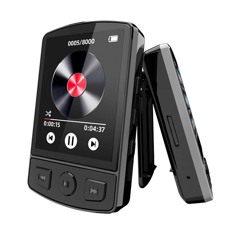 Clip Walkman HiFi Sound Bluetooth5.2 Portable MP3 Player Sport Student Walkman 1.8 Inch Screen with FM Radio E-Book MP3 Player