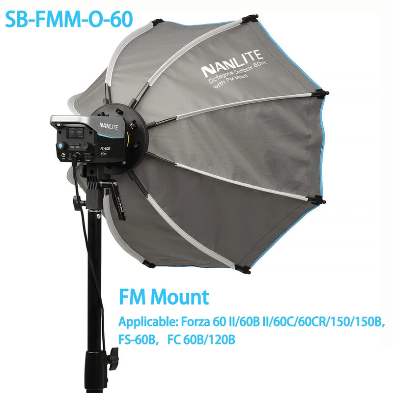 Nanlite Octagonal Softbox 40cm 60cm with FM Mount Photography Light Accessories  SB-FMM-O-40  SB-FMM-O-60