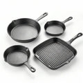 4 - Piece Cast Iron Cookware Set, Round Frying Pans - View 6 | SAMAG
