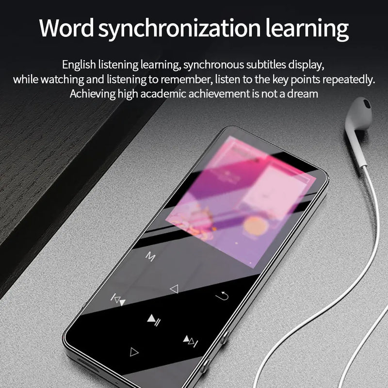 8G-128GB MP3 MP4 Player Touch Bluetooth 5.0 Lossless Audio Recorder Music Mp3 Player HiFi Portable Audio Walkman FM Radio E-Book
