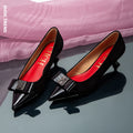 CHCH Women's High Heels Winter Anti Velvet Women's Shoes Business Dinner Black Heels 5cm