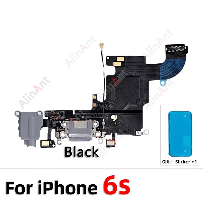 OEM Bottom USB Mic Board Quick Charger Dock Connector Charging Port Flex Cable For iPhone SE 1 2 3 6 6s Plus + Sticker