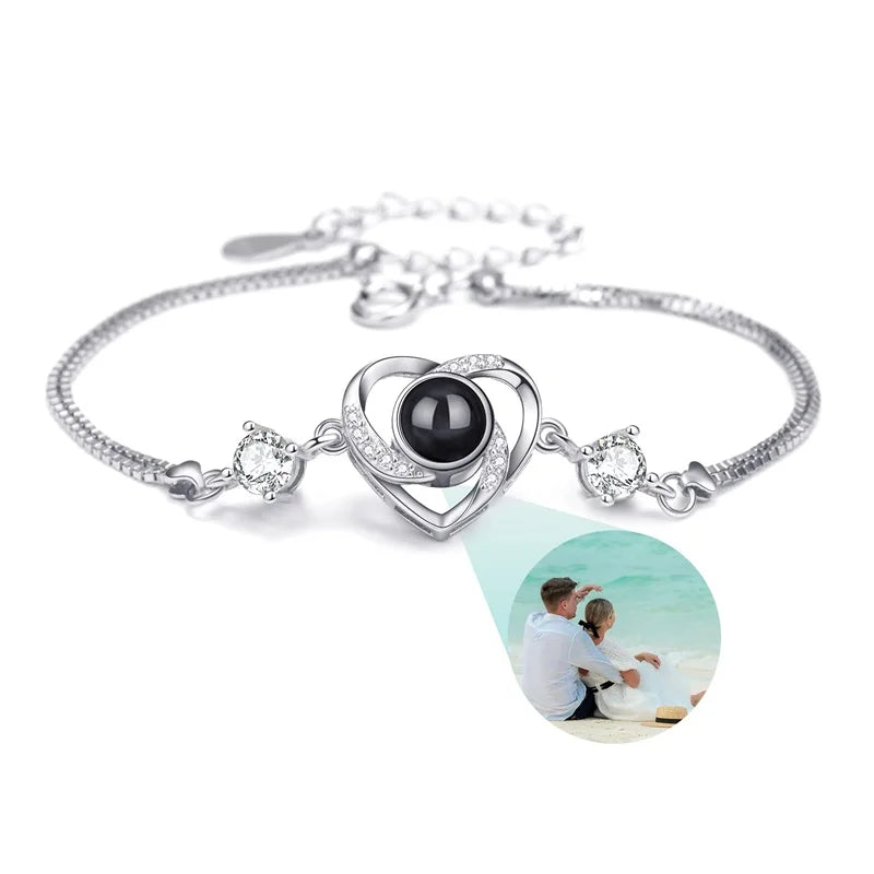 Custom Photo Bracelet Personalized Projection with Picture Inside 100 Languages I Love You Stainless Steel - Visuel 7 | SAMAG