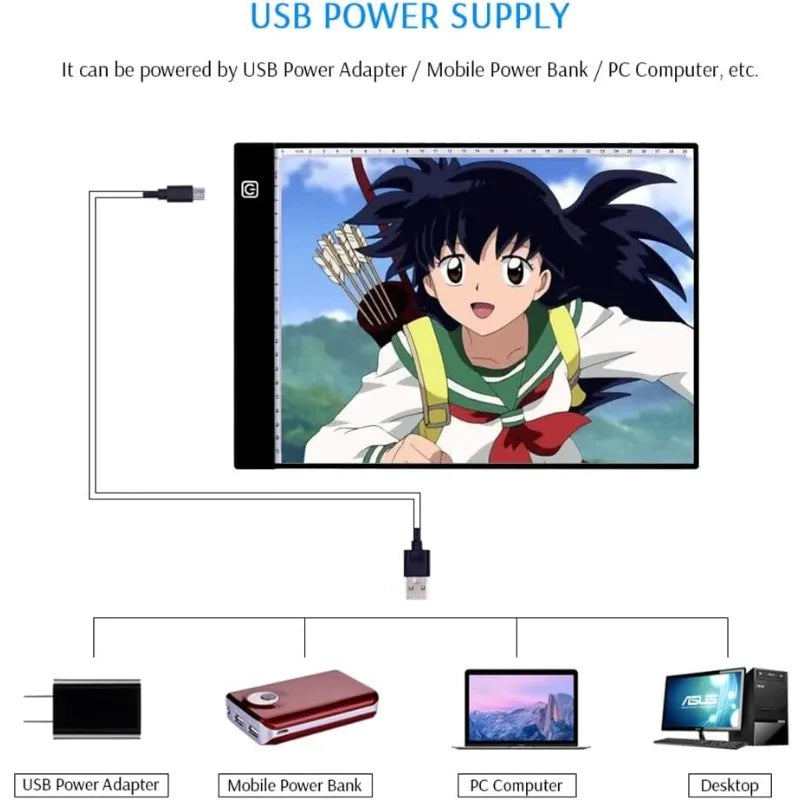 LED Graphic Tablet Writing Painting Light Box Tracing Board Copy Pads Digital Drawing Tablet Artcraft A4 Copy Table LED Board
