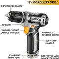 DEKO Home Mechanic Toolbox with 12V Power Cordless Drill Hand Repair Tools Sets Combo Kits Storage Organizer - View 3 | SAMAG