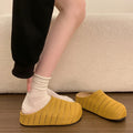 Summer Fashion Knitted Hollow Out Women Closed Toe Slip On Platform Clogs Mules Slides Breathable Casual Outdoor Shoes for Women