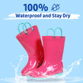 Evshine Rain Boots For Children Fashion Cute Rubber Boots Boys And Girls Waterproof Rain Boots Lovely Cartoon Kids Rain Boots