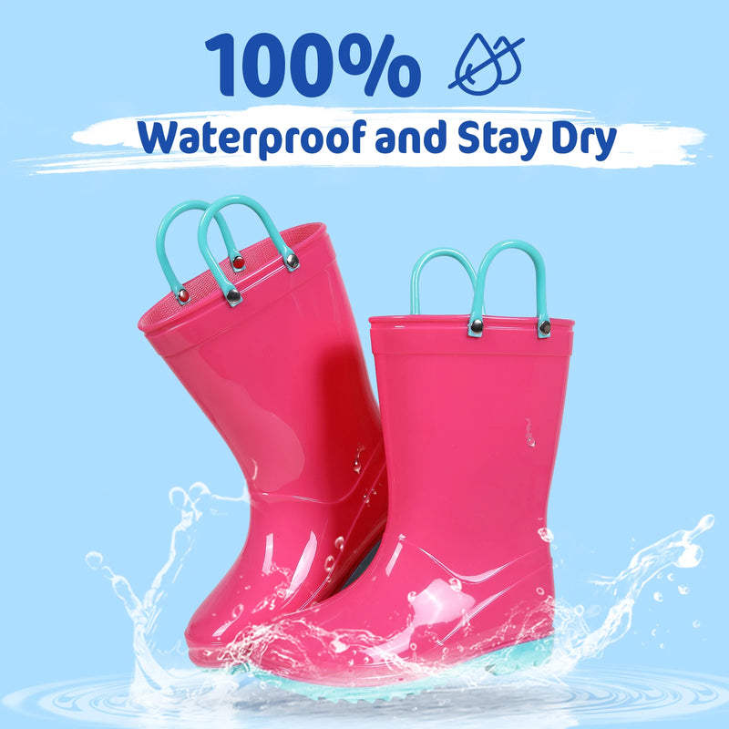 Evshine Rain Boots For Children Fashion Cute Rubber Boots Boys And Girls Waterproof Rain Boots Lovely Cartoon Kids Rain Boots
