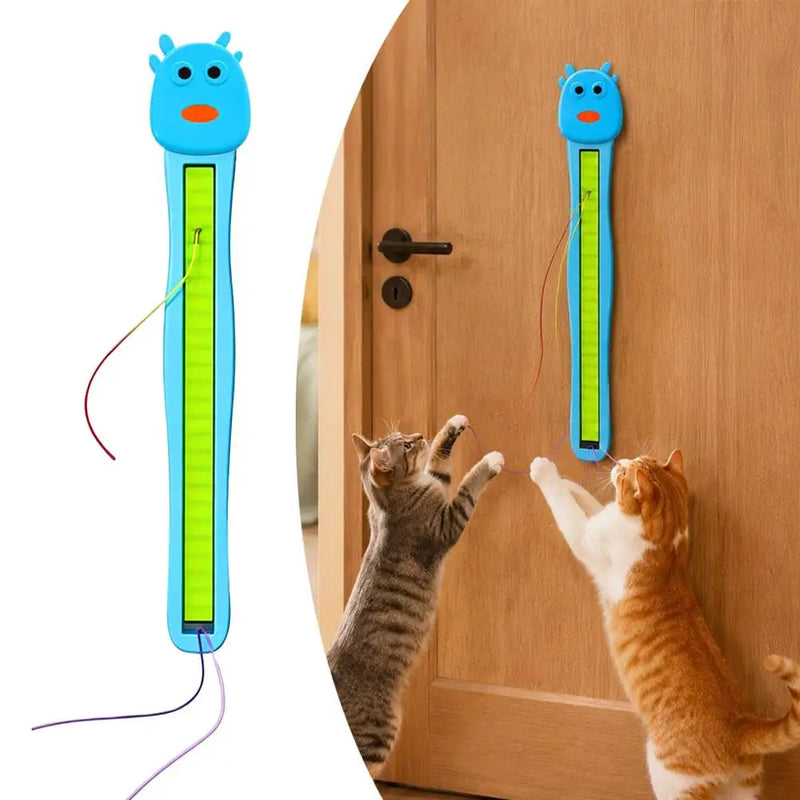 Automatic Flying Rope Cat Toy Smart Touch Activated Teaser Toy USB Rechargeable Auto Swing Rope with Suction Cup Pet Play Toy