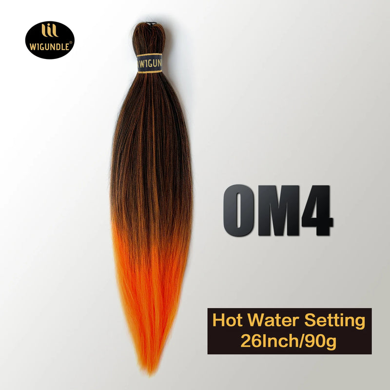 Kanekalon 26inch Hot Water Set Pre Stretched Jumbo Braiding Hair Box Twist Braids Synthetic Hair Extensions For Women Soft Yaki