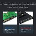 Transparent HDD Case HDD Enclosure 2.5 Inch SSD SATA To USB2.0 Type-C Adapter Portable External Hard Drive Box Tool-Free