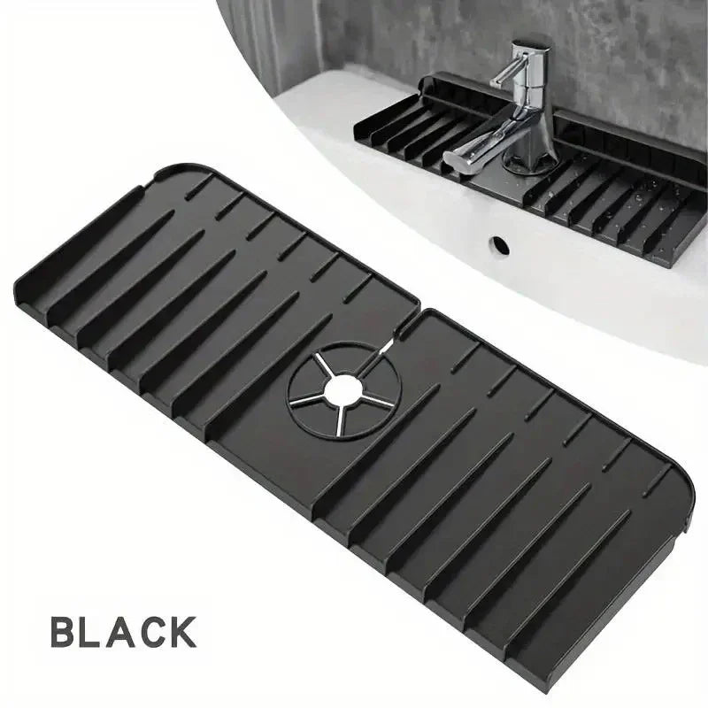 Silicone Faucet Mat Dish Soap Sponge Holder Sink Kitchen Countertop Drying Bathroom Splash Guard Drain Pad - View 7 | SAMAG