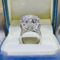 Fashion Moissanite PT950 Platinum 20 Carat Luxury Four - Claw Ring for Women, noble and gorgeous jewelry for daily | SAMAG