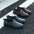Wear-resistant Male Shoes Waterproof and Non-slip Rubber Fashion Pvc Wide Toes Men's Rain Boots Designer Without Lacing New Gum