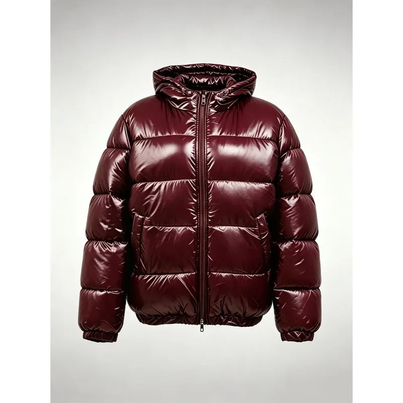 Europe America Stock Winter Men Hooded Cotton-padded Warm Jackets Cotton-padded Jackets Cotton-padded Coats and Men's Outerwear