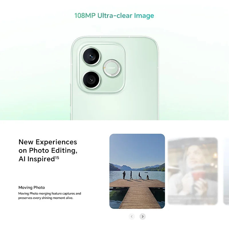 New Global Version HONOR 600 Lite 5G Smartphone 8GB+256GB 6.6'' AMOLED Screen 108MP Main Camera 6520 mAh 45W SuperCharge NFC