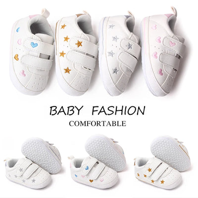 Baby White PU Sneaker Non - slip for Toddler Boys and Girls | SAMAG
