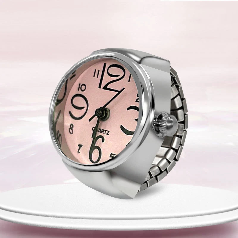 Kiss Jewelry Women Men Vintage Classic Finger Watch Rings Punk Stretchy Strap Quartz Watches Clock Ring Hip-hop anillos 2023