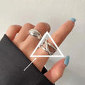 VENTFILLE 925 Sterling Silver Geometric Multilayer Round | SAMAG