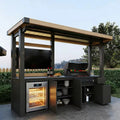 Professional Waterproof Aluminum Outdoor Kitchen Cabinets BBQ Pod Flame Tamer Safety Storage Durable for Cuisine Use Customize