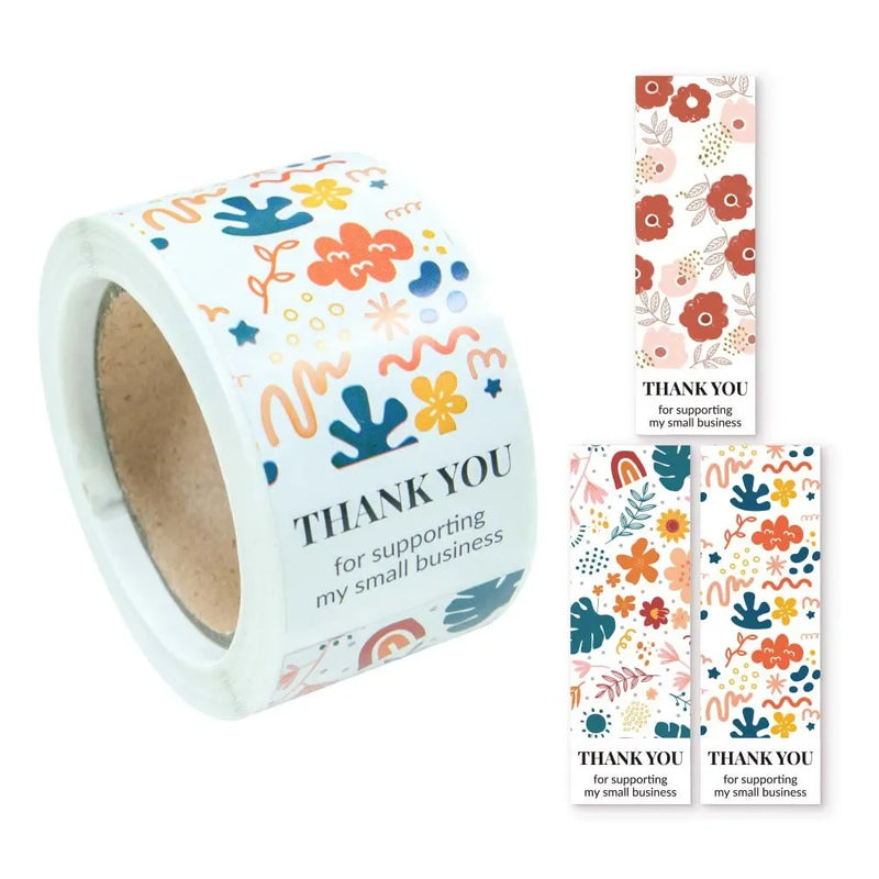 100pcs/roll Thank You Sticker Seal Labels Small Business Gift Decor Sticker Package Sticker Sealing Package Is Happy To See You