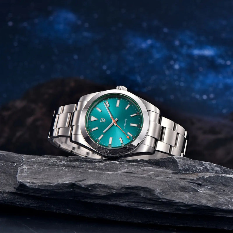 PAGANI DESIGN Green Glass Men's Mechanical Watches Luxury AR Sapphire Automatic Watch For Men Stainless steel Clock 2026 New