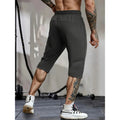 Men's Summer Ice Silk Cool Stretch Sports Cropped Pants Workwear Gym Shorts Street Mens Shorta Basketball Sports Running Short