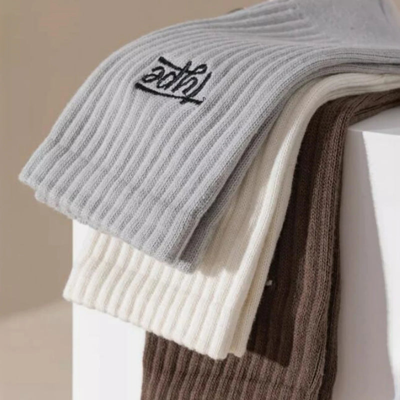 Pairs of Fashionable Men's Mid-Calf Sports Socks, Letter | SAMAG
