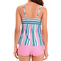 New Of The Season Tankini Striped Print Slimming Large | SAMAG