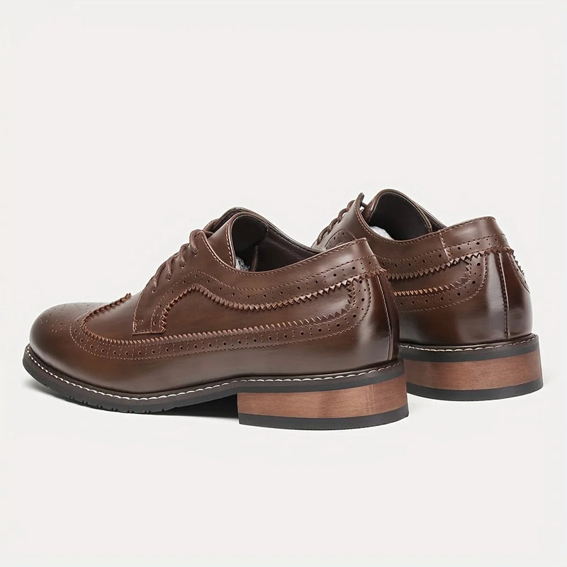Mens Classic retro Brogues Dress Shoes Business Comfortable Stylish Gentleman'S Formal Shoes Men