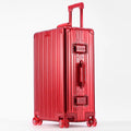 20''/24''/29'' All Aluminum-magnesium Alloy Suitcase Leather Handle Travel Case Bags Rolling Luggage with Spinner Wheel TSA Lock