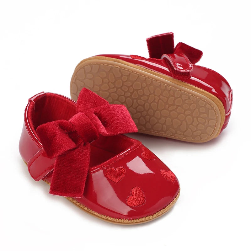 0-18 Months Red Girl Boy Newborn Baby Christmas Cute Cartoon Cotton Shoes Soft Sole Toddler Infant Walking Shoes