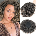 Synthetic Dreadlock Braided Half Wig Black Brown Blonde Grey Soft Faux Locs Natural Style Cosplay Costume Party Daily Anime Wigs