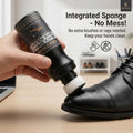 100ml Black Shoe Polish Spray with Sponge Applicator - Professional Leather Care, Quick Shine Wax Liquid Polish for Boots