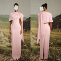 Customized Jersey Rhinestone Straight Long Dresses | SAMAG