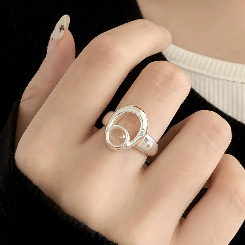 VENTFILLE 925 Sterling Silver Irregular Design Wave