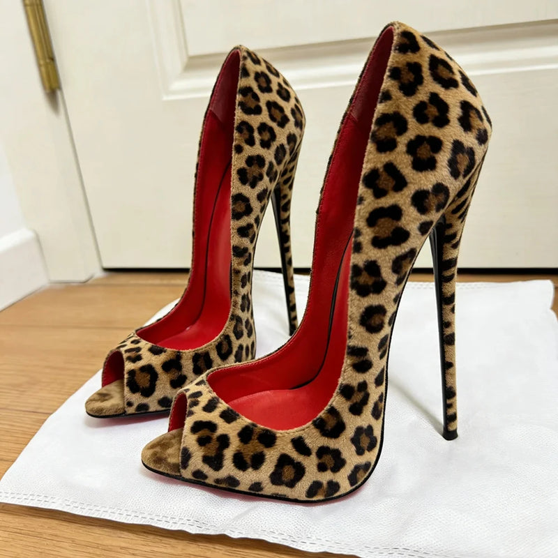 Extreme 16cm Thin High Heels Peep Toe Stiletto Pumps Sexy Catwalk Model Drag Queen Photography Unisex Fashion Party Dress Shoes