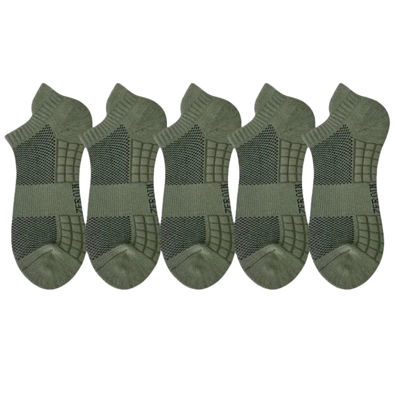5Pairs Men's Cotton Sports Socks Breathable Sweat | SAMAG