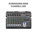 FUHAM 4 Channel Audio Mixer Bluetooth USB DJ Console 48V Phantom Power for Studio Karaoke Streaming