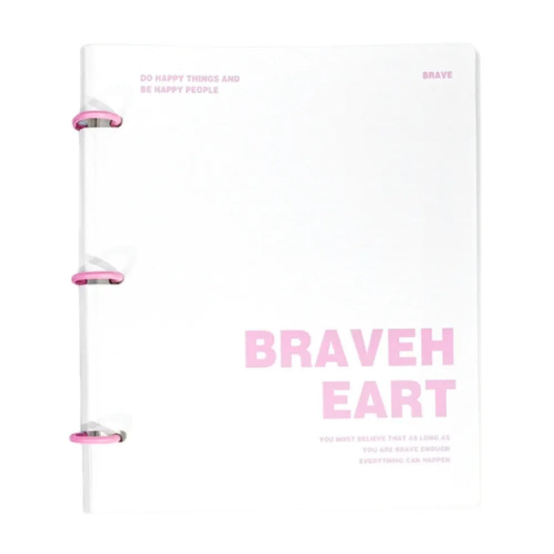 3 Ring Loose-leaf File Folder Waterproof Detachable Notebook Binder Dustproof Thickened 3 Hole Punched Lined Paper Mobile Office