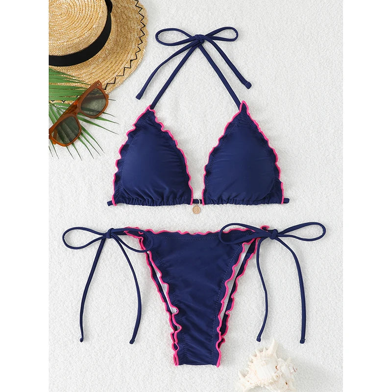 Sexy Triangle Micro Bikini Women Swimsuit Two-pieces | SAMAG