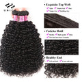 UNice Hair Curly Bundles 100% Human Hair Bundles 8-26 Inch Natural Color Virgin Human Hair 1/3Pcs Bundles